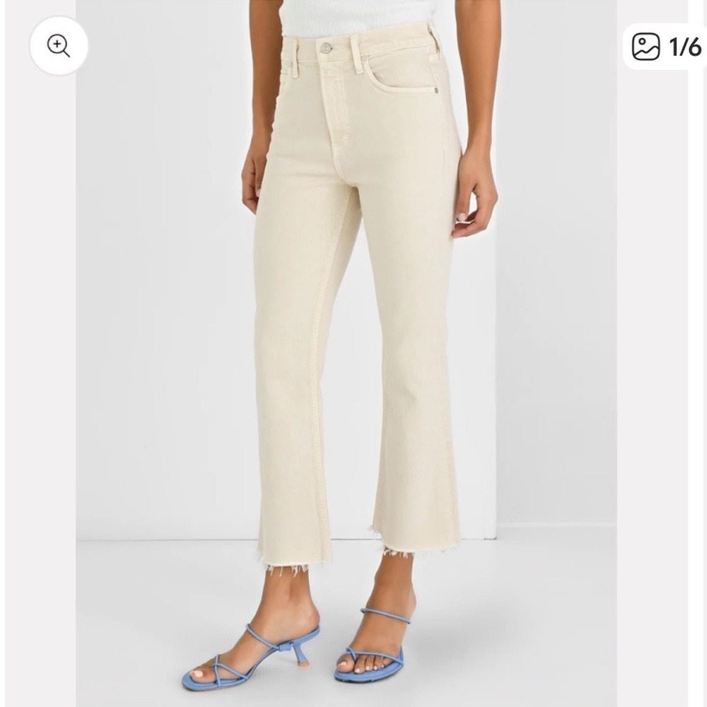 Citizens of Humanity isola cropped ankle jeans cream 30